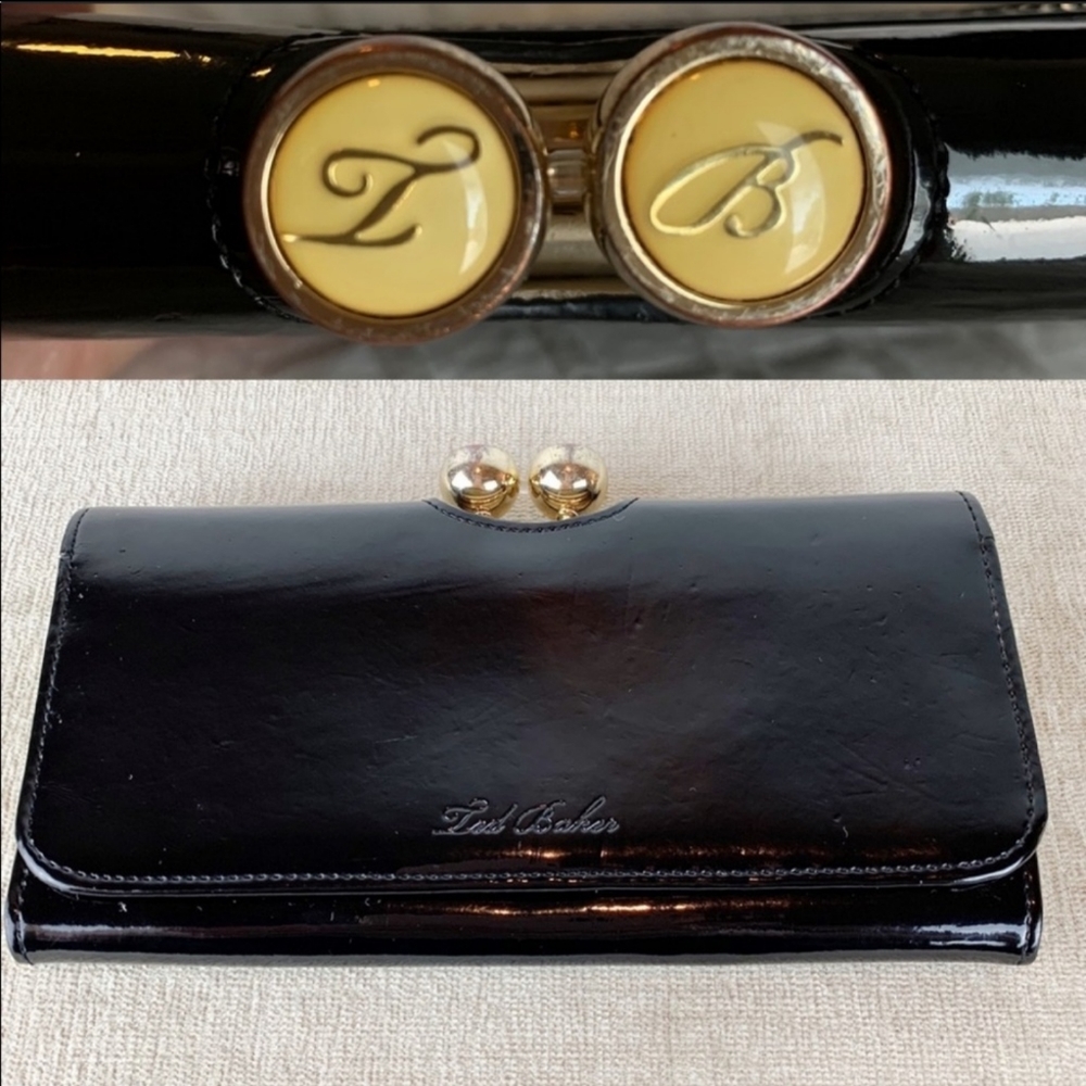 Ted Baker black bobble matinee leather wallet